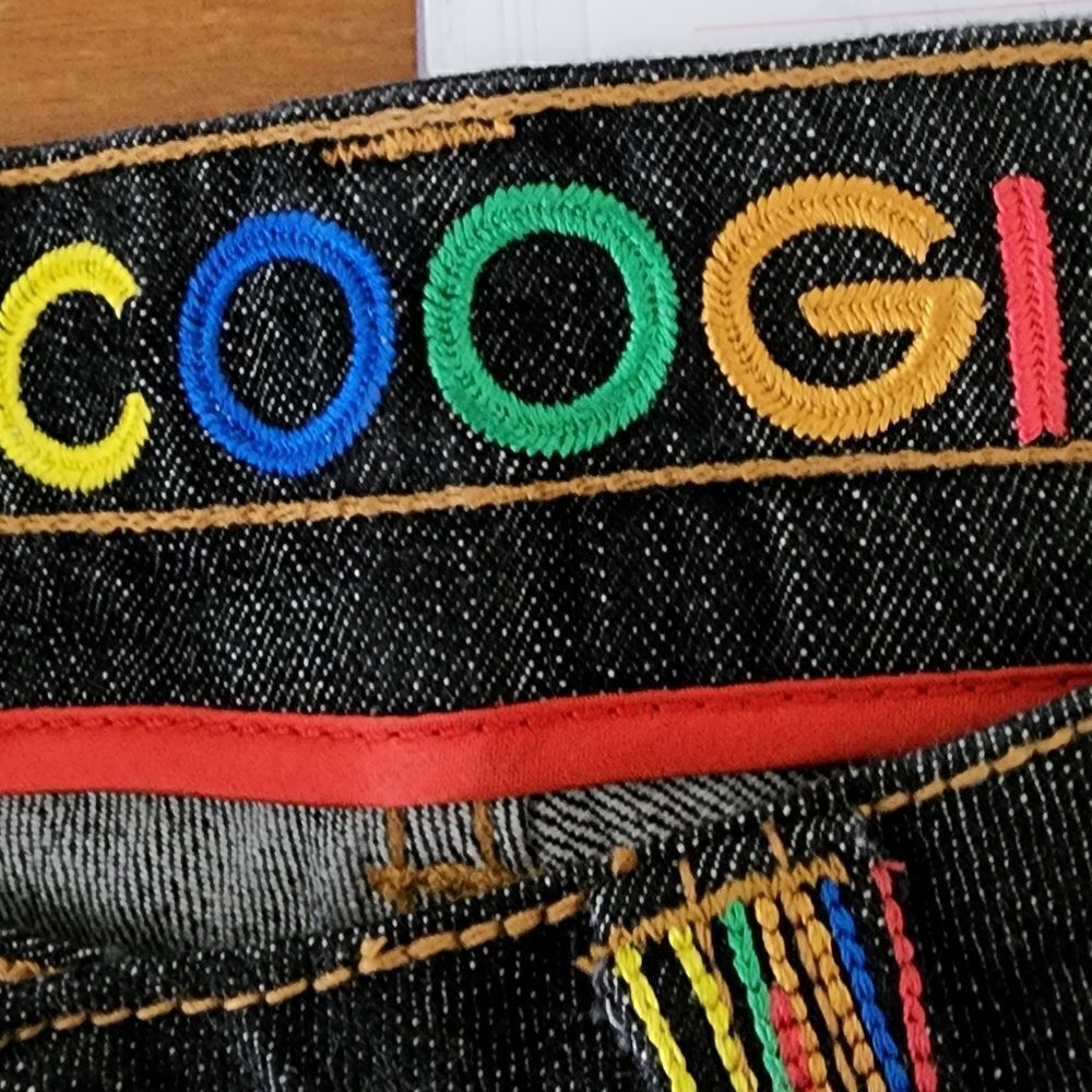 COOGI EMBROIDERED DENIM SHORTS SIZE 7/8 DARK WASH - Picture 10 of 12
